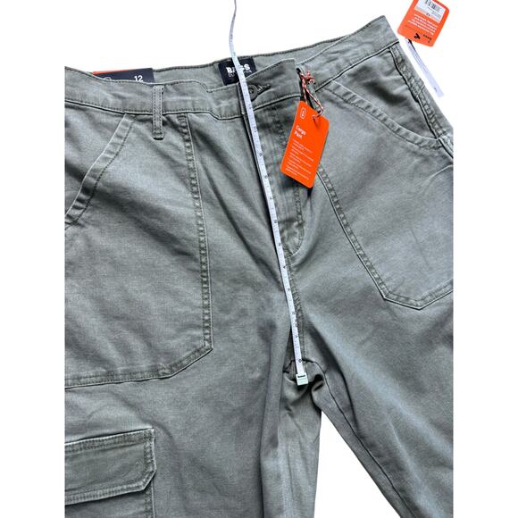 BASS OUTDOOR Women's High-Rise Canvas Cargo Pants NWT LICHEN GREEN SIZE 12 - Picture 11 of 11